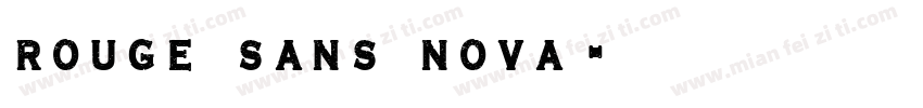 rouge sans nova字体转换